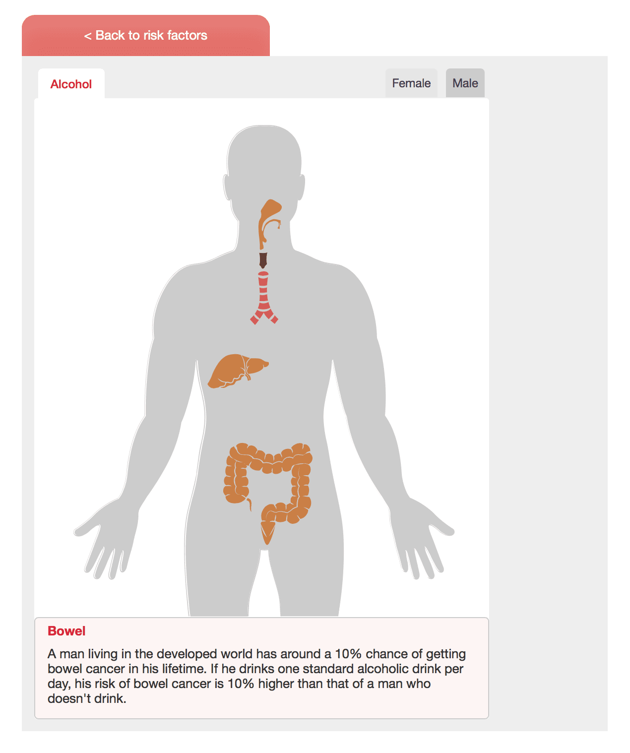Interactive Body Map  Understanding Cancer